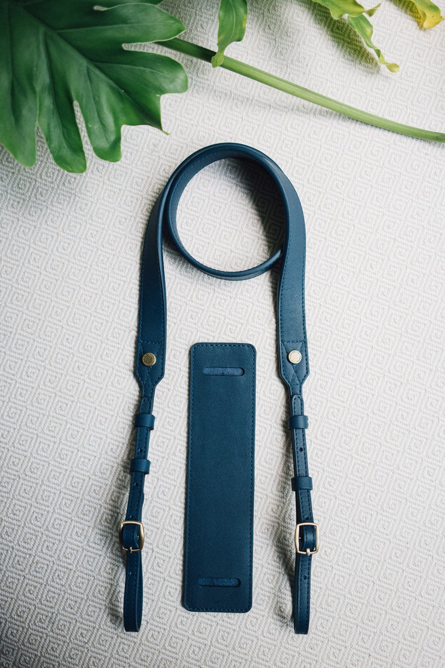 Genuine Leather Photography Strap in Navy